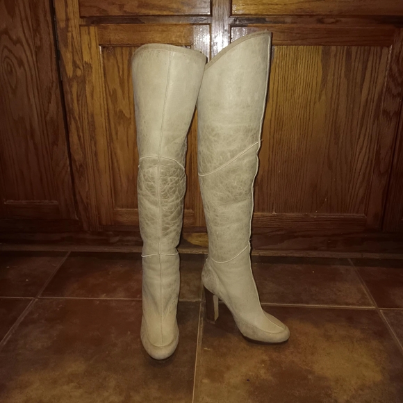 Elegant Cream Over-the-Knee UGG Boots